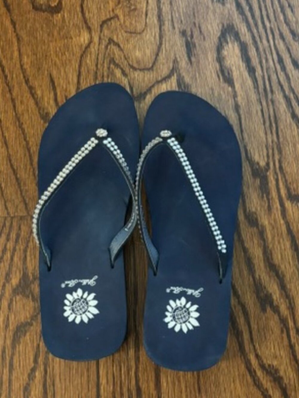 Yellow Box Navy Jello Sandals (Flip Flops) - Size 8 - EUC